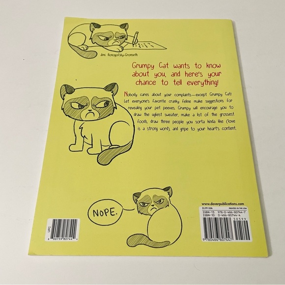 Grumpy Cat's All About Miserable Me A Doodle Journal Book - Picture 3 of 13